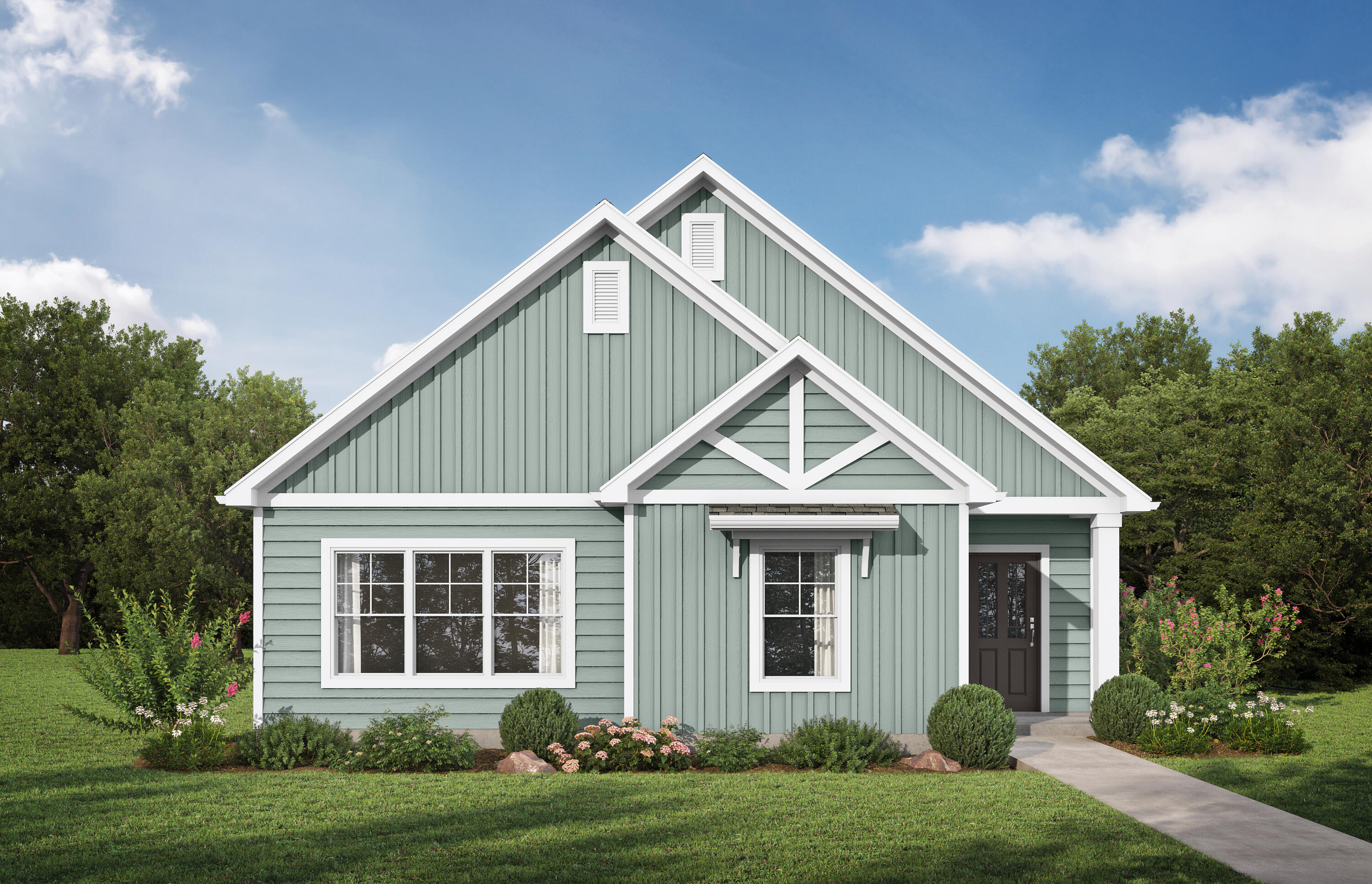 The Lauderdale 1 by Valor Communities is the home you've been waiting to call your own! With your primary bedroom and huge walk-in closet on the first floor, you'll have all the space you need. Enjoy cozy Florida nights in front of your modern, LED fireplace or on your covered porch area. Our Vaulted ceilings ensure your new home feels open and welcoming. With quartz, luxury vinyl flooring, and hardiboard exterior already included in our features, you'll be impressed at what this home has to offer! All bedrooms and baths are on one level. Owl's Head East has a beautiful park space with walking trails and a gorgeous spring fed lake.