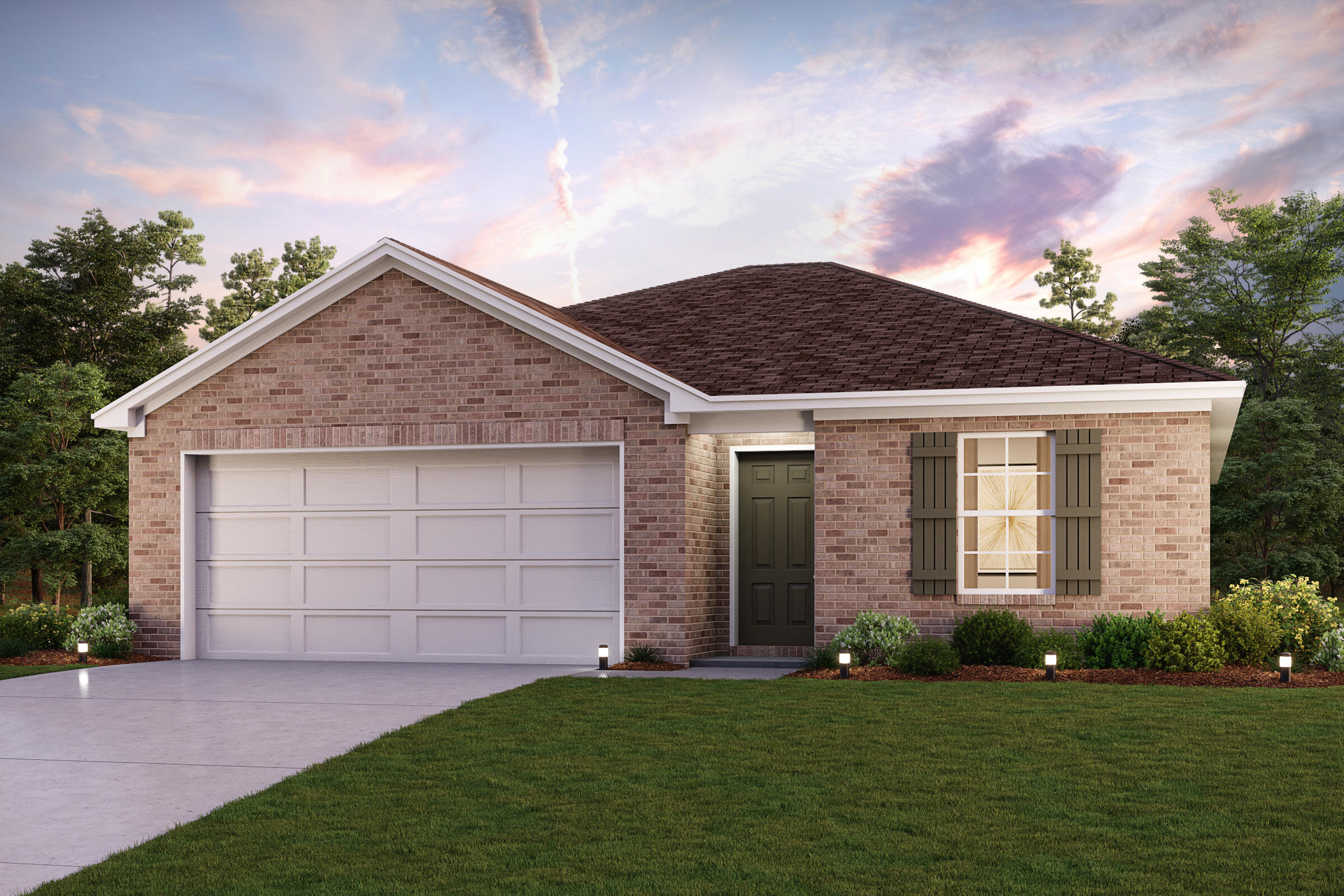 Prepare to be impressed by this DELIGHTFUL New home in the Hunters Ridge Community! The desirable Carlisle Plan features an open living room that flows into a well-appointed kitchen. The Kitchen features gorgeous cabinets, granite countertops, and Stainless-Steel Steel Appliances (Includes, Range with Microwave, and Dishwasher). The primary suite has a private bath with dual vanity sinks and a roomy walk-in closet. This desirable plan also comes complete with a 2-car garage.