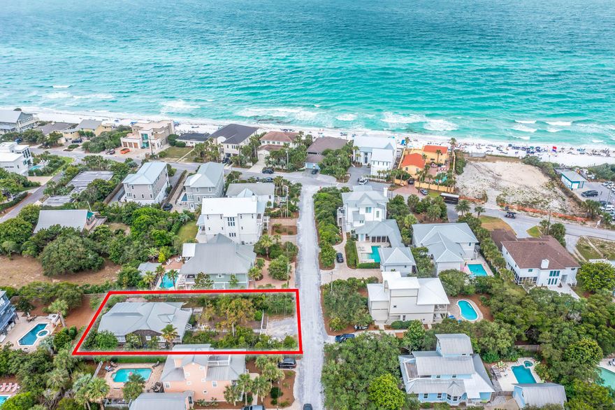 Located in the charming and historic community of Old Blue Mountain Beach, 123 Sand Dunes sits on a large 75x150 foot lot south of 30A. This quaint and cozy old Florida beach cottage is just steps to the 4 neighborhood beach accesses, and one block to the public Blue Mountain Regional Access.  With an addition to the home by O.B. Laurent Construction in 2018, this home features 3 bedrooms, 2.5 bathrooms, large porches, plenty of room for expansion or pool, no HOA, and located in flood zone X (no flood insurance required) with some of the highest elevations on 30A.