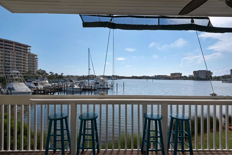 Harborfront - Water, Water, ViewViewView!! An Outstanding Condo in an absolutely great location! (Click on the photos and Virtual Tour ) Get ready to take in all the Destin Harbor Life has to offer while you sit on your extended deck, in the living room, or master bedroom to take in awesome sunsets and enjoy watching all the harbor activities (boating, fireworks, kayakingetc.)In addition, you will be impressed with the excellent rental history of this unit.Sandpiper Cove's large array of amenities include: 1100 ft. of beachfront w/seasonal beach service & beachfront bar & grill. A Marina, canal boat docking with reservation, 5 pools, 6 tennis courts, fine dining harbor front restaurant a popular par 3 pitch and putt course. Make your appointment to see it today!