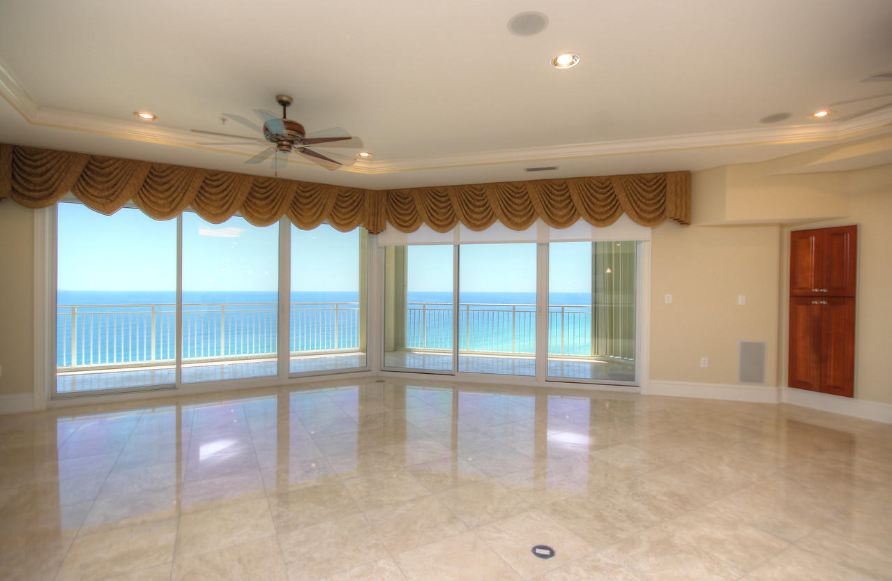 This stunning unit in Grand Dunes Resort is located in the grandest of all floor plans, the ''10'' stack of the South Tower. Located directly on the beach, this is the only stack of units in the South Tower offering 180 degree views of the Gulf of Mexico. Each bedroom provides an incredible Gulf and or Bay view! Boasting a huge 3,150 sq.ft. of living space and for Gulf front outdoor living a massive covered 460 sq.ft. wrap around balcony, complete with a built in stainless steel natural gas grill all protected by Hurricane shutters. Even though this gorgeous unit is selling unfurnished, all of the custom window treatments and appliances will remain. Quick and easy access to the villa with the high speed elevator opening directly into the private foyer.