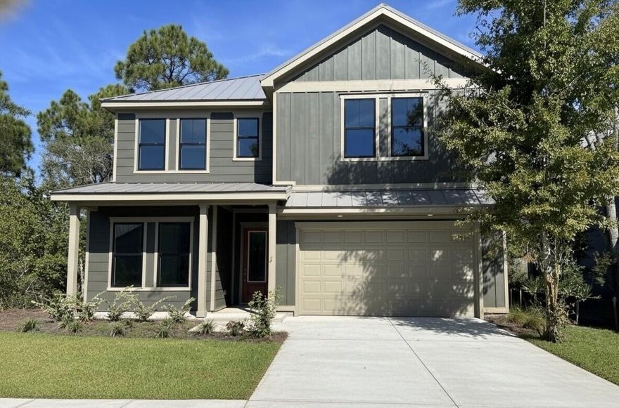 CONSTRUCTION COMPLETE & BUILDER IS OFFERING $10K IN FLEX CASH!! Welcome to The Shoal, a thoughtfully designed new neighborhood where tranquility meets convenience. Nestled along the edge of the expansive Point Washington State Park, this intimate community offers 30 carefully planned homesites, each providing a sense of privacy and a seamless connection to nature. Ideally located just a short drive from Seaside, Grayton Beach, and scenic Highway 30A, The Shoal offers residents the perfect balance of peaceful surroundings and easy access to the area's most beloved coastal destinations. Homes in The Shoal are crafted to complement the natural beauty of the area, featuring earthy tones, a serene community pond, and the unique benefit of half the lots backing directly onto state park land. The Chopin floor plan boasts 5 bedrooms and 4.5 bathrooms, with an open-concept living space on the main level and a spacious upstairs loft, ideal for a media room, play area, or second living space.

Each home includes high-end standard features such as durable metal roofs, impact-rated windows and doors, quartz countertops, luxury vinyl plank flooring throughout all common areas and bedrooms, 8 ft. interior doors, and a gas range with a vented hood in the kitchen. Homebuyers also have the opportunity to personalize their new home by selecting finishes and upgrades during a dedicated design appointment. With its unbeatable location, natural surroundings, and thoughtfully designed homes, The Shoal offers a rare opportunity to experience the best of life in Santa Rosa Beach.

**Prices may vary based on upgrades and lot selection. This listing shows the base price of this home. Photos are not of this exact home. Home does not come furnished.**