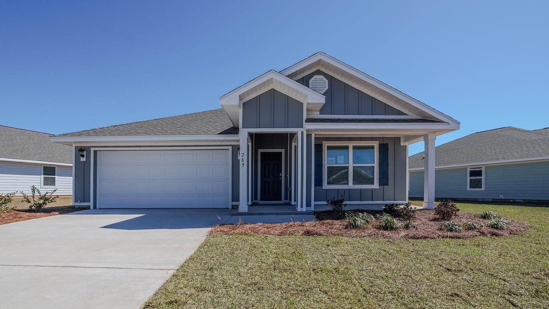 The Cali plan is a beautiful 4 bed, 2 bath home. As you enter this home, three guest bedrooms are towards the front and are all adorned with sizeable closets and share a full bath. Towards the back of the home, you'll find an open concept kitchen and living room area. The kitchen has an island and a large pantry. The Primary Suite is located off the living area and has a gorgeous bathroom with a separate soaking tub and a spacious walk-in closet. Interior features also include EVP flooring throughout with carpet in the bedrooms and granite countertops in the kitchen and baths. This home comes standard with a Smart Home Technology package which includes a KwikSet keyless entry, thermostat, garage door and so much more.