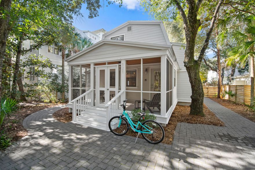 Hard to find! Coveted Old Seagrove and just 4 blocks east of Seaside! This adorable 4 BR/2BA cottage is  wonderfully located and has fantastic rental income. Enjoy the large heated  pool with beautiful oaks and magnolias in the private backyard.  Modern conveniences like stainless appliances and granite counters are in the kitchen plus a bar area with a wine refrigerator for entertaining. Charming  details like shiplap ceilings, wood floors and fireplace make this a special beach home. Relax on the welcoming screened porch while listening to the  waves. Great second home or investment property!