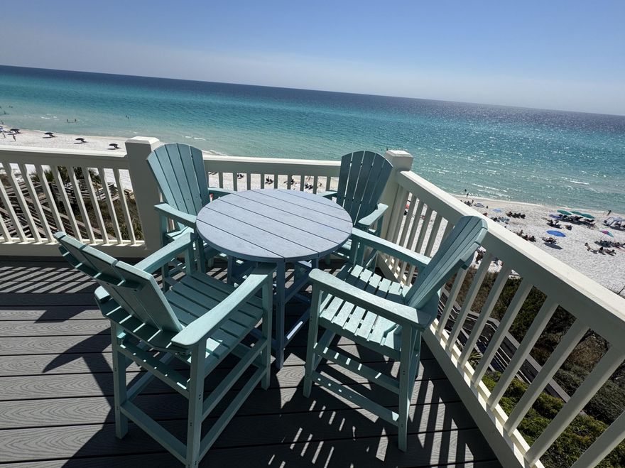 Come see this Top Floor West End Gulf Front unit at Mistral! Unlike any other two bedroom floor plan you will find on 30A with magnificent loft bedroom on the second floor of this two story unit! Located in Seacrest, halfway between Watersound and Alys with some of the best sunset views found anywhere on the coast! Totally updated and fully furnished, ready to enjoy on day one! Mistral has a private beach, new roof, new beach stairs, and new balconies! SIRS is complete and assessments have been paid by seller. Unit is self managed and carefully maintained. It has a very solid rental history and a long list of return guests year after year. Buyer to verify room dimensions and square footage.