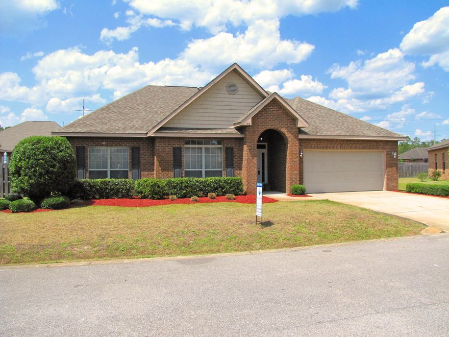 This beautiful home in Peach Creek community is waiting for its new owner! Freshly painted and move in ready. This single family home located in Santa Rosa Beach is within minutes of the most beautiful Emerald Coast beaches. The open floor plan with fireplace will make you feel right at home as you enter the front door. Retire to your spacious master suite with a large walk in closet, separate tiled shower, jetted garden tub and double sinks. There is also a door out to your screened in patio where you can enjoy your morning coffee and enjoy the quiet mornings. This home has a spacious fenced yard along with an irrigation system for low maintenance lawn care. Low HOA dues paid quarterly.