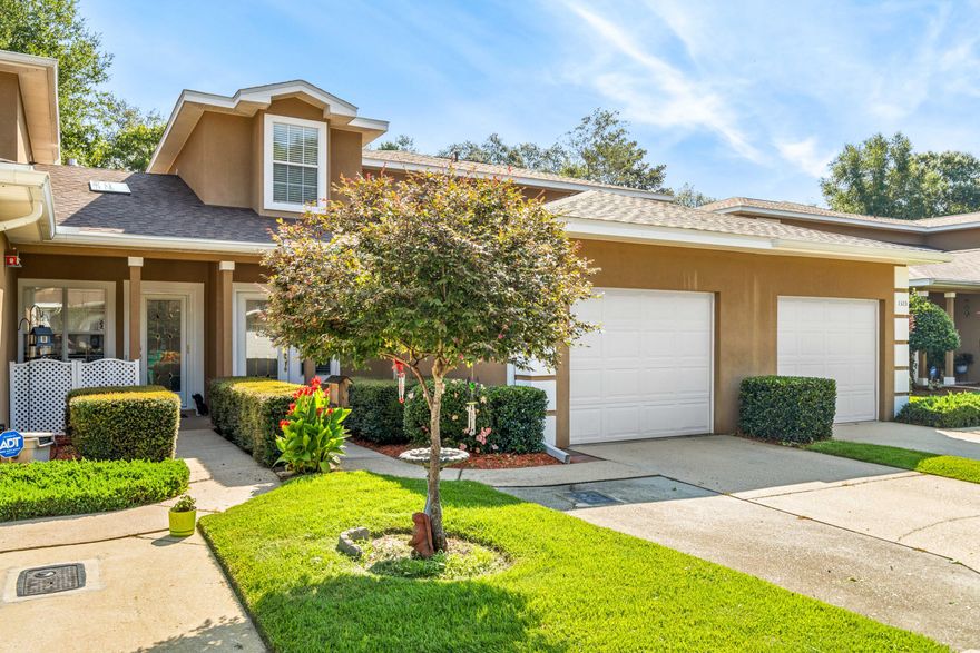 Must See! Wonderful primary residence or investment property located in Bluewater Bay only a 10 minute drive to Destin! This well-kept townhome has a spacious master bedroom on the main floor and two additional bedrooms upstairs. The master bedroom has a large walk in closet, soaking tub and access to the private screened patio. Interior features a spacious open floor plan with fresh paint, new carpet in the main living area, large pantry, white cabinets, kitchen island, dining area, closet with stacked laundry and access to 1 car garage. New roof installed in 2020.