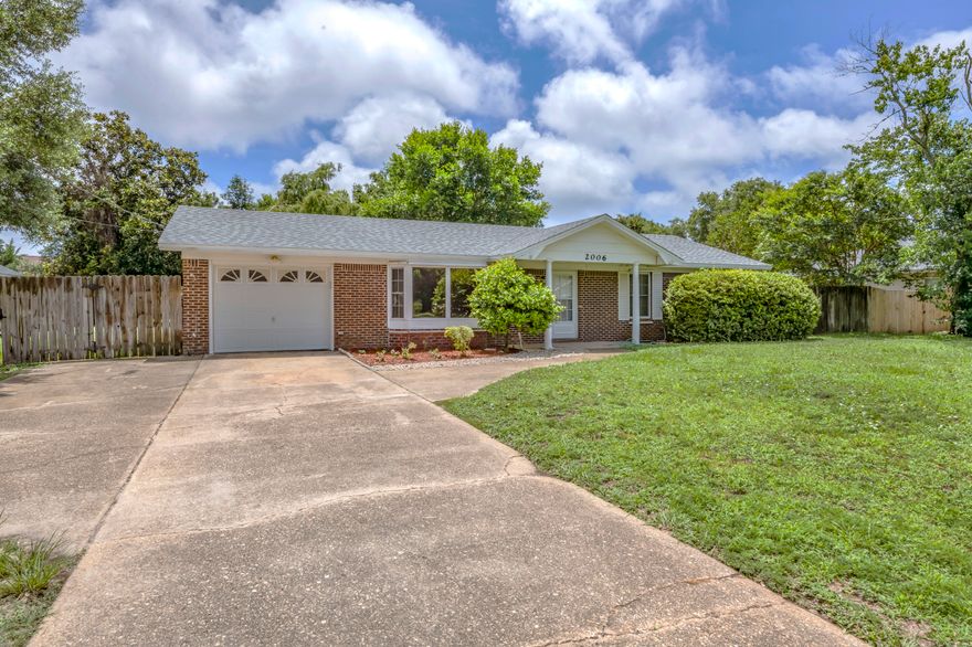 Fresh new look for this classic Mid-Century Ranch! And what a location, easy out to 87 and 98!  Lush, fenced back yard and cheerful Florida Room can be your own oasis.  New Roof, complete paint, flooring, granite and some fixtures, updated ceiling texture, new exterior doors and hardware.  Baths were remodeled in 2009, and windows replaced. Two sheds, the large one has electricity. Everything you need and nothing you don't! HVAC 2017, Water Heater 2019, Roof 2021, Dishwasher 2021, Garbage Disposal 2021. Hurricane Shutters. Termite Bond in place. Copper wiring.