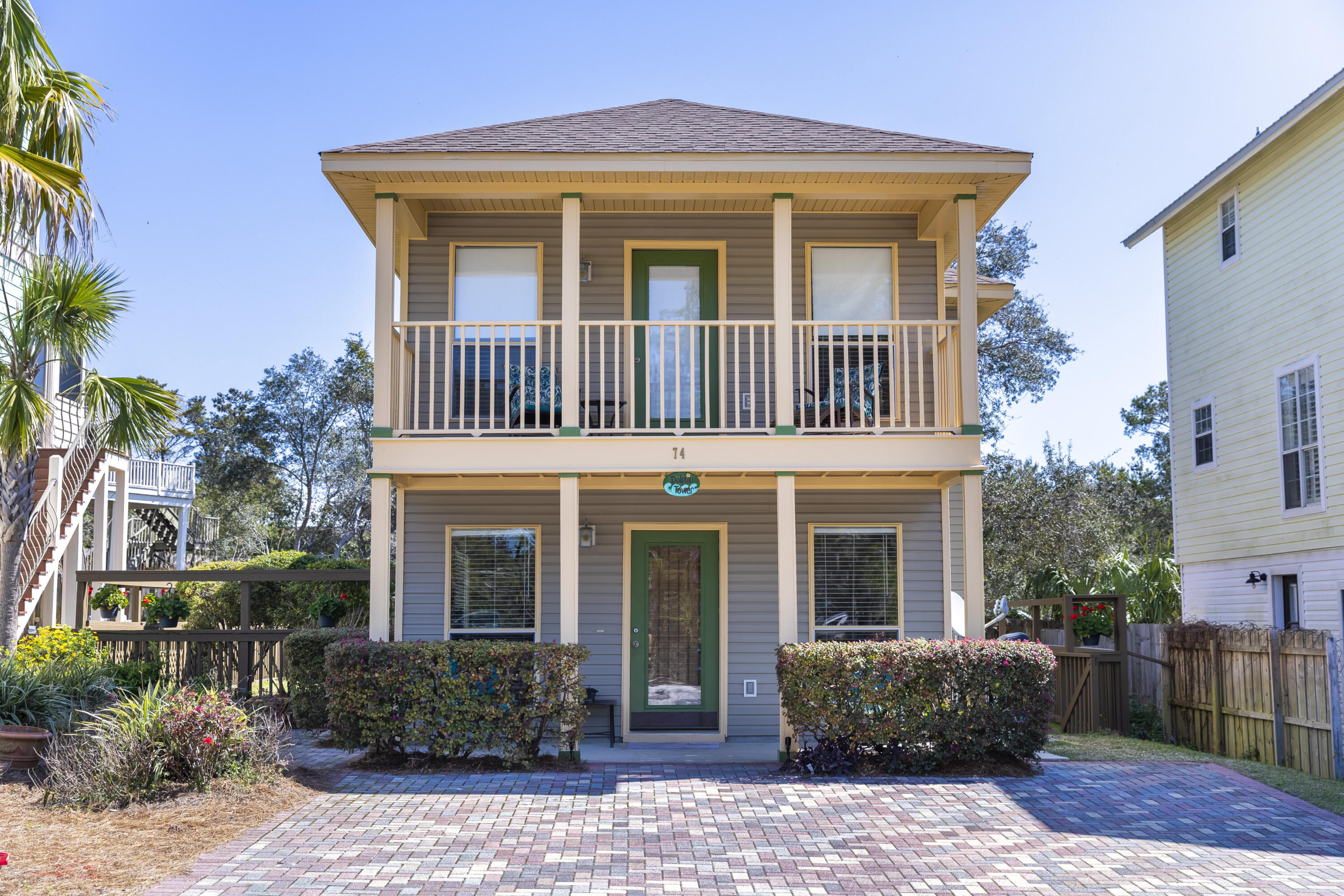Beautifully updated Florida Cottage in desirable Blue Mountain Beach..with the highest elevation on the Scenic 30A Corridor! Porches, balcony, fenced back yard, sprinkler system, outdoor landscape up lighting. Being sold fully furnished and turn-key ready. Brand new stainless steel appliances in kitchen. Large In-Suite bedrooms each with private bath. Enclosed outdoor shower. Guest bath downstairs. Ample brick paver parking. NO HOA!! Option to apply for access to pool and fitness gym at $2400 a year through Master Assn at Village of Blue Mtn. Don't miss your opportunity to own this home within walking distance to beach, shops and restaurants. GREAT INCOME POTENTIAL or use as a private residence.