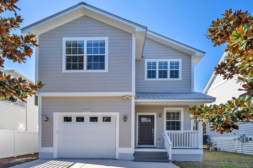 Step into quality and charm in this Bayshore Drive residence located directly across the street from the Choctawhatchee Bay. Featuring wood-look tile flooring, plantation shutters, and a kitchen perfect for whipping up your favorite meals with GE stainless steel appliances and granite countertops - this home exudes functionality and style. The open-concept first level with a gas fireplace is the perfect space to gather. This flows out to the inviting, screened-in back porch where the sounds of nature will surround. With tall trees and serene creek you'll find yourself repeatedly escaping to this captivating outdoor haven. The upper level comprises three bedrooms, a versatile flex room, and a convenient laundry area with ample storage space.