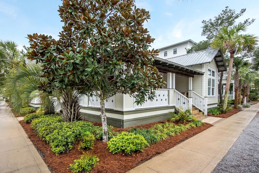 Seacrest house ''Down on the Corner'' lives LARGE with a spacious open floor plan,hardwoods throughout, wraparound porches, corner lot, and a 12,000 sq. ft. communitylagoon pool. Perfect for two-family vacations, three bedrooms sleep plenty with queenbeds, multiple bunks, and a twin trundle. In this comfortable one-level home, thenostalgia of old Key West combines with modern style and conveniences: vaulted livingroom ceiling, granite kitchen countertops, stainless steel appliances, outdoor shower,and tram to deeded beach access. Relax with family and friends in deep porch shadewhile you cook dinner in the outdoor grilling area. Soak in the sun of nearby RosemaryBeach, cool off in the close-by pool, or take a short walk to The Village. This versatilehome is rental ready.