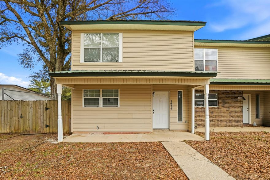 *SHORT SALE SPECIAL!* Welcome home to this updated 3-bedroom, 1.5-bathroom townhome in the heart of Crestview! Featuring a clean, modern style, this home offers brand-new stainless steel appliances, sleek granite countertops, and crisp cabinetry in the kitchen. Durable, waterproof LVP flooring runs throughout, providing both style and easy maintenance. With solid updates already in place, this property is a great opportunity for a buyer looking to add their own finishing touches and build instant equity. You'll enjoy the comfort of a brand-new AC system, a reliable metal roof, and a new hot water heater. The bathrooms have been fully updated with new vanities and commodes, making this home feel like new. The layout also offers a convenient washer and dryer room, along with an exterior storage room for all your extra gear.

Step outside to a spacious backyard, perfect for relaxing or entertaining. With no HOA, you'll have the freedom to enjoy your space the way you like it. Located just a short distance from Durrell Lee Park and only 1.5 miles from downtown Crestview, this home offers both tranquility and convenience. This move-in-ready gem is priced to sell quickly, so don't wait schedule your showing today and make this your new home!