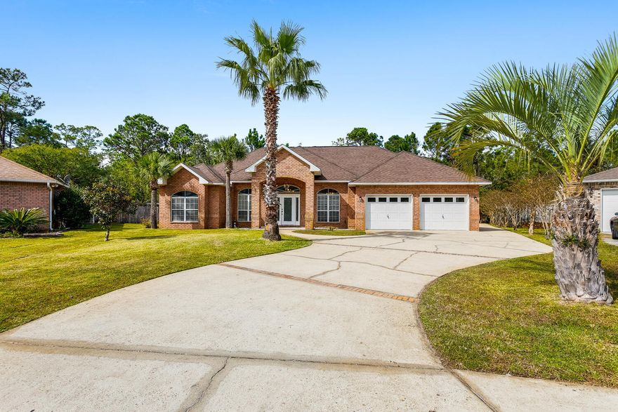 Executive ALL BRICK home in the exclusive SOUND HAMMOCK waterfront subdivision!! Looking for amenities?? With the purchase of this home you can enjoy relaxing by the community POOL or take a walk to the community DOCK and nature trail. This amazing home consists of 3 bedrooms, 2 baths, an office/den, formal dining room, a spacious great room w/vaulted ceilings. The kitchen comes with custom cabinets, a built-in microwave, tile floors, a breakfast bar, lots of natural light w/large windows covered with plantation shutters for privacy, and a huge laundry room w/sink. Step into the master and you'll find a double vanity, oversized shower, JACUZZI TUB, his/her walk-in closets. Not to be left unmentioned would be the ENCLOSED SCREENED-IN PATIO perfect for BBQ's. New roof to be installed in Jan