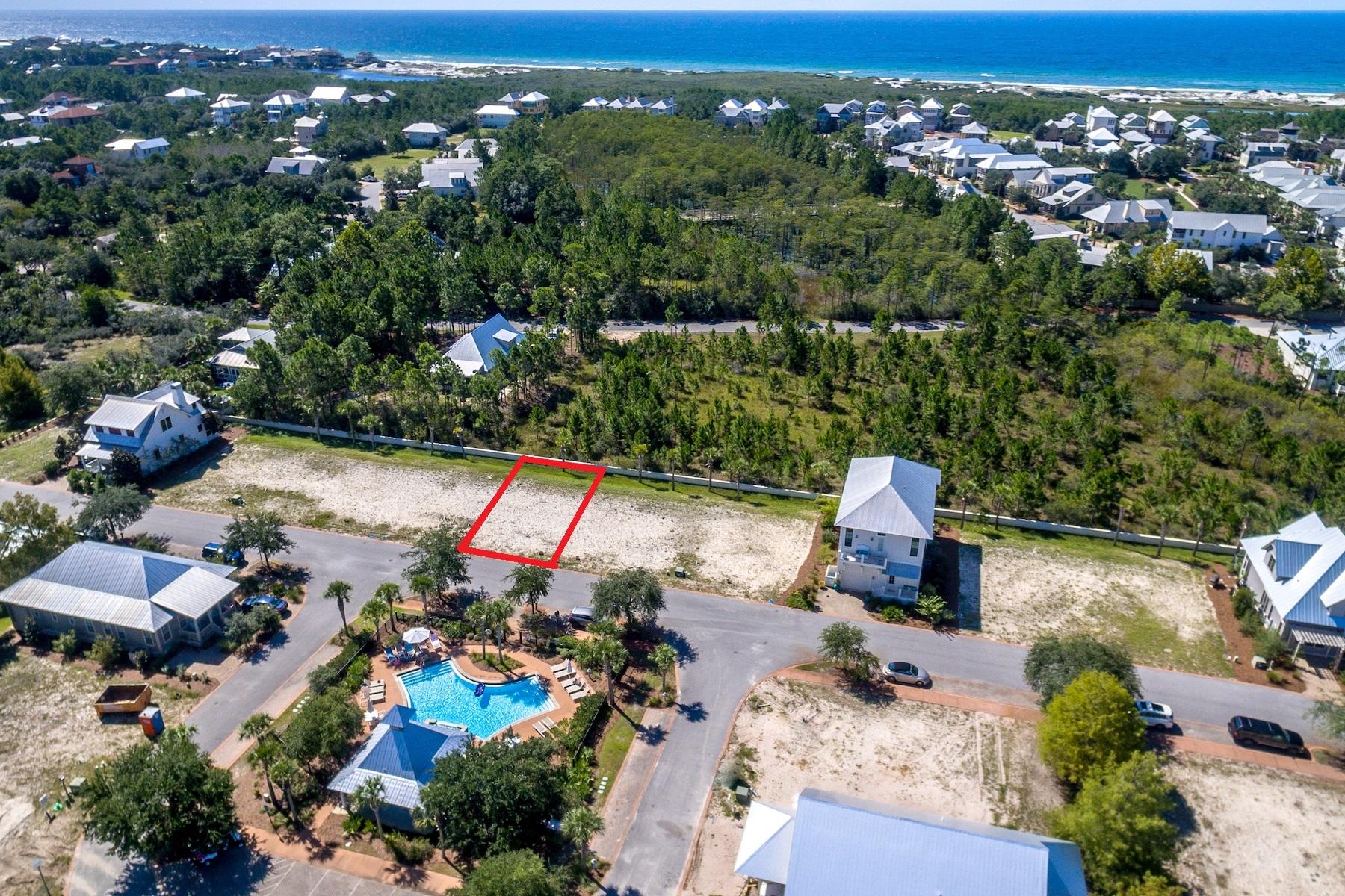 Located SOUTH OF 30A in the beautiful community of Cypress Dunes. This home site is the perfect location in Phase II across from the community pool. The 4 BEDROOM FLOOR PLAN DEPICTED IN PICTURES CAN BE BUILT ON THIS LOT FOR AN ADDITIONAL $542,900. See document section to view floor plan, specifications and features. You can build this home or choose from other existing John Willis floor plans or have your own plans approved by the DRB.