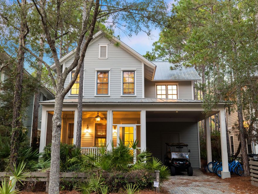 Tucked away in the heart of WaterColor's coveted Phase II, this elegant four-bedroom, four-and-a-half-bath home offers a seamless blend of sophistication, comfort and convenience. Fully furnished and including a golf cart, this property on a secluded lot is perfectly positioned for enjoying the ultimate coastal lifestyle, whether as a serene family retreat or a lucrative rental investment.  Situated on a lush, tree-lined lot, the home exudes charm with two expansive screened porches ideal for relaxing or entertaining. The thoughtfully designed first-floor owner's suite features a generous walk-in closet and luxurious ensuite bath, while each additional bedroom boasts its own private bath for unmatched comfort and privacy. Hardwood flooring flows throughout, complemented by fresh paint and modern furnishings.  

A spacious gourmet kitchen anchors the open-concept living space, inviting culinary creativity and family gatherings. Outside, the backyard beckons with elegant pavers, secluded serenity and room for a cozy fire pit, offering a perfect setting for evening relaxation.  

Positioned across from a charming pocket park and just steps from Camp WaterColor, this home is in an unparalleled location. Owners enjoy access to world-class amenities, including the WaterColor Beach Club, neighborhood pools, Camp WaterColor's lazy river and play areas, and vibrant shopping and dining options along Scenic Highway 30A.  

With an impressive $155,000 in rental income and projections of up to $174,000 for the year, this home is both a financial and lifestyle investment. 