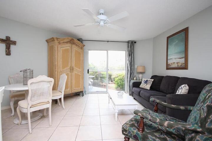 This charming ground floor unit at Gulfview II is self managed by the owner and has consistently grossed over $31k the last few years. Located in the heart of Miramar Beach and over 100' of deeded beach access to the beautiful Gulf of America, the low density building offers a pool, hot tub, grill area and on site laundry. Just a short walk or bike ride along Scenic Gulf Drive to all the local restaurants. Inside you'll find a light and bright condo with tile flooring throughout and built-in hallway bunks to accomodate six people comfortably. Destin Commons and the Harbor are a few minutes away.
