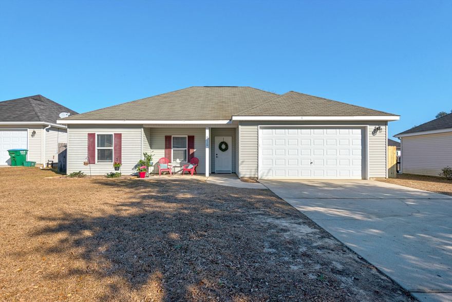 Centrally located in Crestview within the growing, Randy Wise built homes of Heritage Manor - this one-owner home has been cared for and loved but is ready and anxiously awaiting its' new owner. New vinyl plank flooring will be the first thing you notice as you step through the front door.  Open concept kitchen/living area - split bedroom layout is perfect for your family! You are sure to enjoy your large, flat backyard - whether entertaining or relaxing - it is where you will want to spend your time.  Call today before someone else makes it their home sweet home...