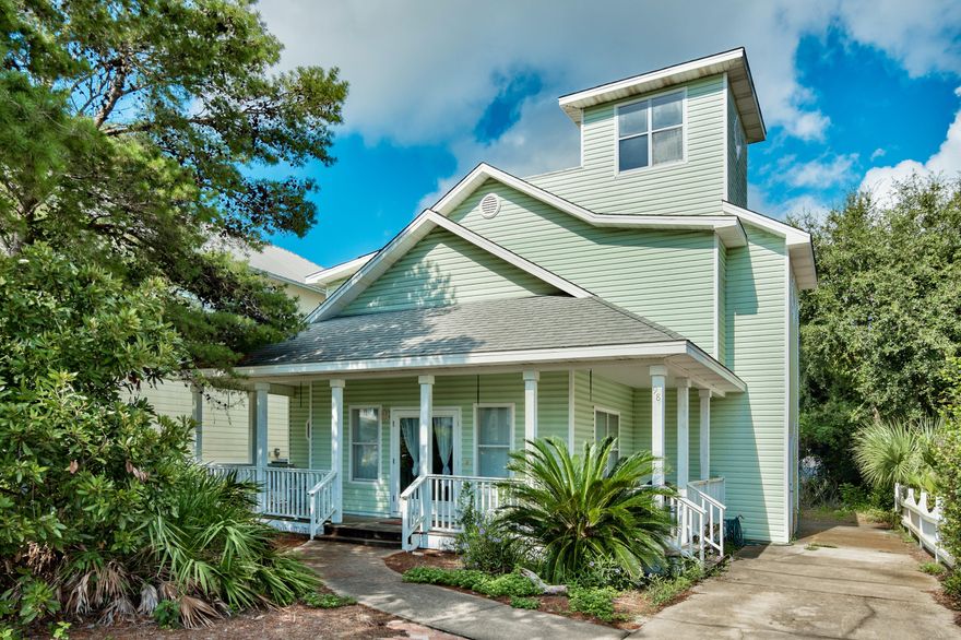 Lowest priced home in Crystal Beach at time of listing! This cozy cottage sits on one of the most popular streets in Crystal Beach just a short stroll to a favorite beach access at the end of the street. Vacant lots in Crystal Beach are rare and approximate $325K in costs, for just the raw land. This cottage needs a little TLC, but is still a great value for just a little more than a vacant lot. Original owners and never rented! Downstairs living area includes two bedrooms, which is unusual for Crystal Beach cottages. Upstairs consists of master suite with balcony and a staircase to tower room and another balcony.Crystal Beach, is a popular beachside community, located in Destin, with walking paths, bike trails, Florida architecture, white picket fences, and deeded beach access.