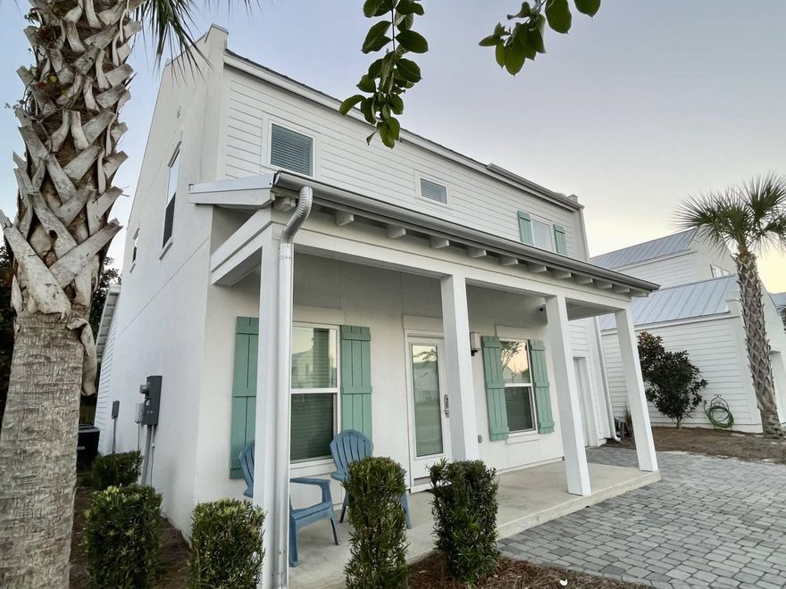 Don't miss this rare opportunity to purchase in Shorewalk! Gated community of only 22 homes and this 4BR 3.5BA is the best. This home is ideal for full-time residents or second-home buyers who desire a community pool and want to be within walking of the beach.  SHORT TERM RENTALS are permitted and the seller has rental history available in Documents. There are upgrades throughout the home including Quartz countertops, Shaker cabinets, Luxury Vinyl Plank flooring, stainless steel appliances and subway tile backsplash. This open floor concept combines the kitchen, Living area and dining room that your family will love. Master bedroom is on the main level and tucked away for maximum privacy. Wait until you see the master bath! Beautiful quartz counters and a large tiled walk in shower. Three large bedroom upstairs with two full baths and a landing area for an office. Home is being sold fully furnished with a few exceptions. Exclusion List is in Documents. This home is in the middle of Panama City Beach minutes to wonderful restaurants and entertainment. Pier Park and Frank Brown are less than two miles away and Top Golf is coming to PCB in summer of 2025. I forgot to mention the most beautiful beaches in the world are a 5 minute walk. The home is in West Panama City Beach off of Hwy 79. It is NOT in inlet beach. 
2022 gross rentals $65,628
2023 gross rentals $49,615
2024 gross rentals $50,845