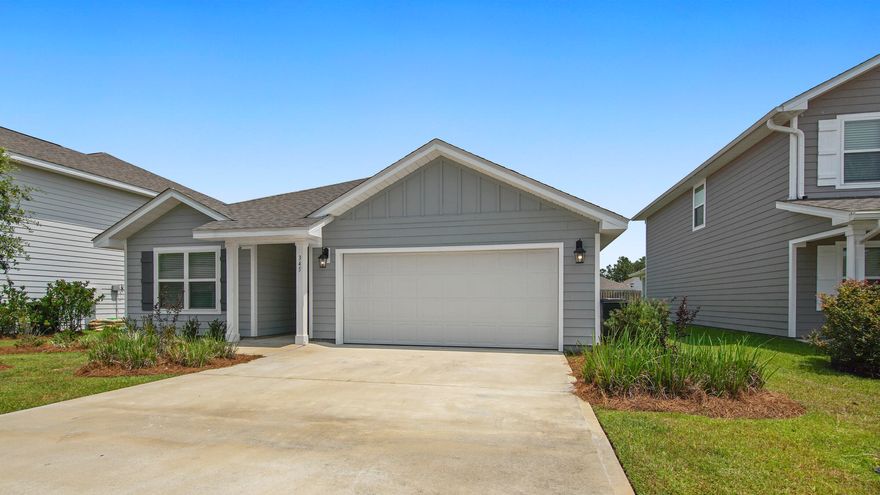 Discover comfort and convenience in this charming 3-bedroom, 2-bath home located in Hammock Bay.This 1,641 sq. ft. single-level residence offers a functional split-bedroom floor plan, with two guest bedrooms sharing a full bath and a private primary suite featuring a spacious walk-in closet, a luxurious bathroom with a free-standing soaking tub, and a separate shower. New fenced backyard. Enjoy the benefits of Smart Home technology, including keyless entry and a SkyBell video doorbell for added security and connectivity. The home also features a two-car garage and modern finishes throughout.Living in Hammock Bay means resort-style amenities at your doorstep--access the 24-hour state-of-the-art fitness center, lap and kiddie pools, tennis and basketball courts.