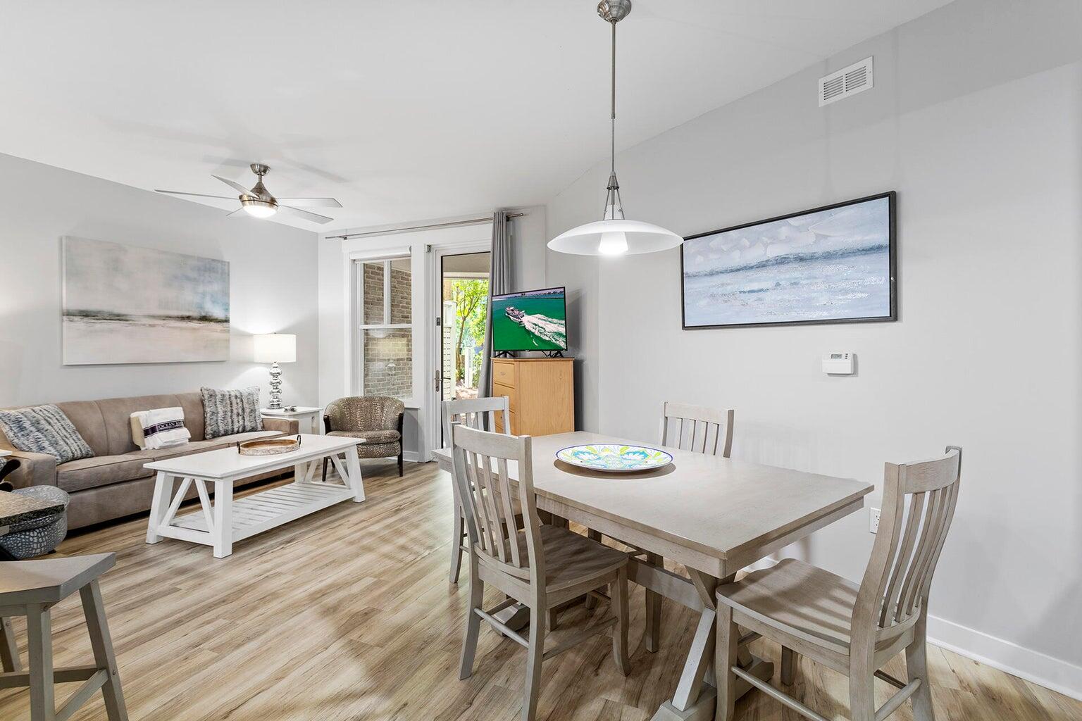 Welcome to your slice of paradise at Bahia 4109, nestled in the heart of the Village of Baytowne Wharf. This beautifully appointed ground-floor one-bedroom condo in the sought-after Bahia building offers 818 square feet of fully furnished comfort, perfect as a vacation getaway, rental investment, or full-time residence. Residents will enjoy the many amenities Bahia has to offer to include lagoon style pool, hot tub, fitness center and an owner's only club.Baytowne Wharf is known for its family friendly atmosphere, as well as nightlife, shopping, special events, multiple dining options, scenery and so much more.