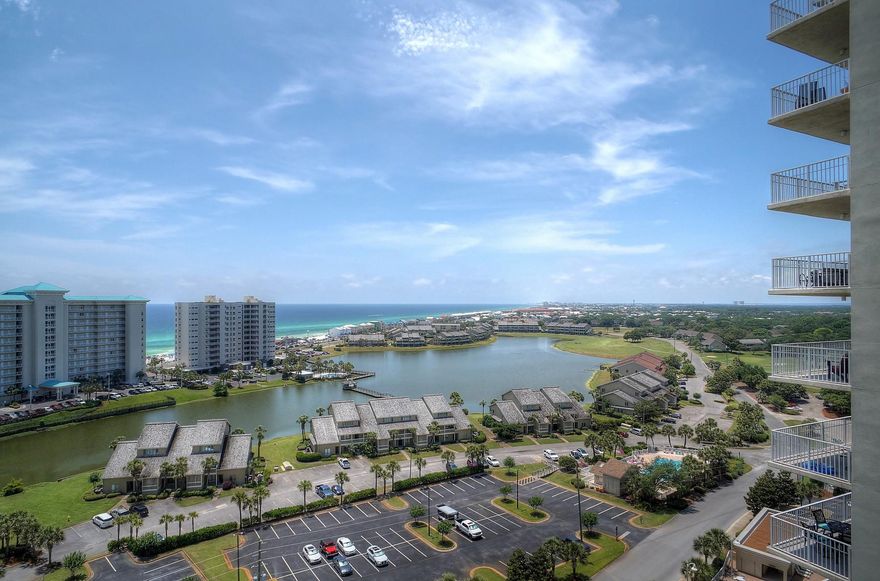 Beautiful west end 3 bedroom/3 bath unit in Ariel Dunes! You will enjoy spectacular views of the Gulf of Mexico and the coastline from the magnificent windows and balconies! This turn key unit comes fully furnished and features tile thru out the living area, stainless appliances in the nicely appointed kitchen, beautiful window treatments, new furniture, new mattresses and much, much more! Seascape is a gated community with amenities galore- 3 large pools, an 18 hole golf course, tennis, bike rentals and 2000 feet of deeded beach access. Cabana Caf is open daily for lunch and dinner with a full service bar. Buyer to verify all information and dimensions.