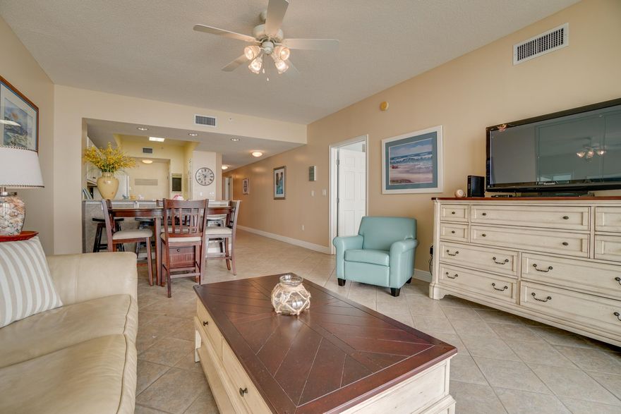 This lovely Gulf front condo is your ticket to the fabulous beach lifestyle. Plenty of room for the whole family to make lasting vacation memories. You can also take advantage of high dollar $$ seasonal rentals. Private balcony access from the master bedroom and the main living area, to take in the panoramic view of the coast line. Fully furnished and move in ready. Many great amenities including heated pool in the winter, fitness center, and many fun attractions near by. You can park on the 4th floor of the parking structure for easy access to your condo without having to use the elevator or stairs. Bunk room in addition to the 3 bedrooms. Buyer to verify all information.