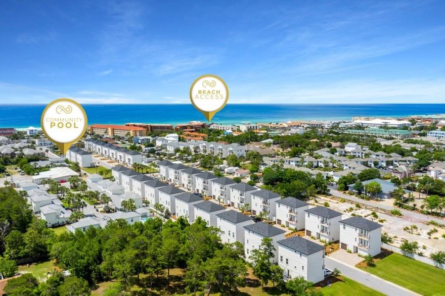 We have the pleasure of introducing the Shearwater Chateau, a prestigious Boswell Built home just a short walk or golf cart drive to the Gulf of Mexico. This modern home offers every desired amenity including finely appointed finishes, quartz countertops, and an entertainment deck. The home is fully furnished, includes a 6 seater electric golf cart, and is completely turn key. Currently exceeding $100,000 in rental revenue, this home is perfectly positioned as your next rental property.