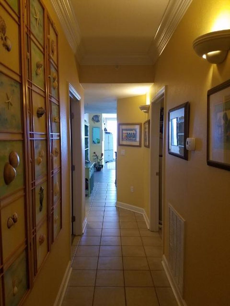 Newly listed and priced to sell this 8th floor 2BR/2BA with a bunk room is a must see!! Tastefully decorated throughout with ''knock down'' textured walls and ceilings, crown molding, updated cabinets & countertops, tiled entryway that leads you to the spacious kitchen, which includes custom made maple cabinets, pantry and Breakfast Bar making cooking and entertaining a breeze. Special Assessments for painting & waterproofing with balcony railing restoration for 2+ Bedrooms will be $3,118.17. Payments will be due Oct. 24th in 2016, 2017 & 2018.