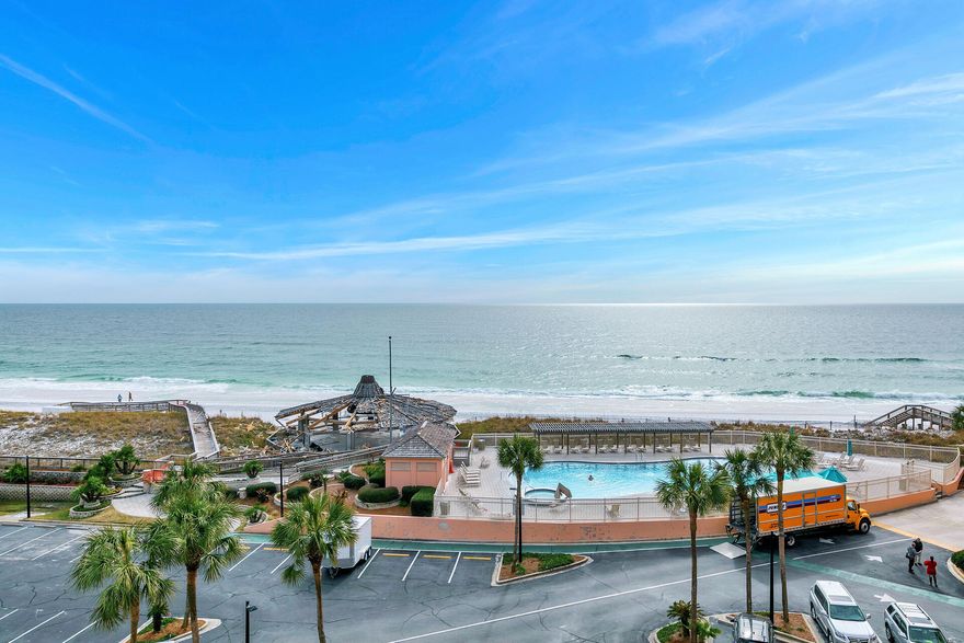 Seller will pay buyers closing costs with acceptable offer!! Beautifully Remodeled! Turnkey, Rental Ready! Imagine beginning every day with a Spectacular Sunrise with views over the Gulf of Mexico! Sip coffee on this southeast facing balcony as you watch the dolphin play in the emerald green waters this area is famous for. This meticulously maintained 5th floor condo has a fresh coat of paint including all doors and Trim, new drapes, new furnishings, new light fixtures, new mirrors and more! This Gorgeous condo is investors dream with great rental numbers. Owners and Guests Love the plethora of amenities Jetty East has to offer to include a huge beachside pavilion/sun deck with grills, large 2400 sqft seasonally heated pool with hot tub, tennis/pickleball courts, shuffleboar