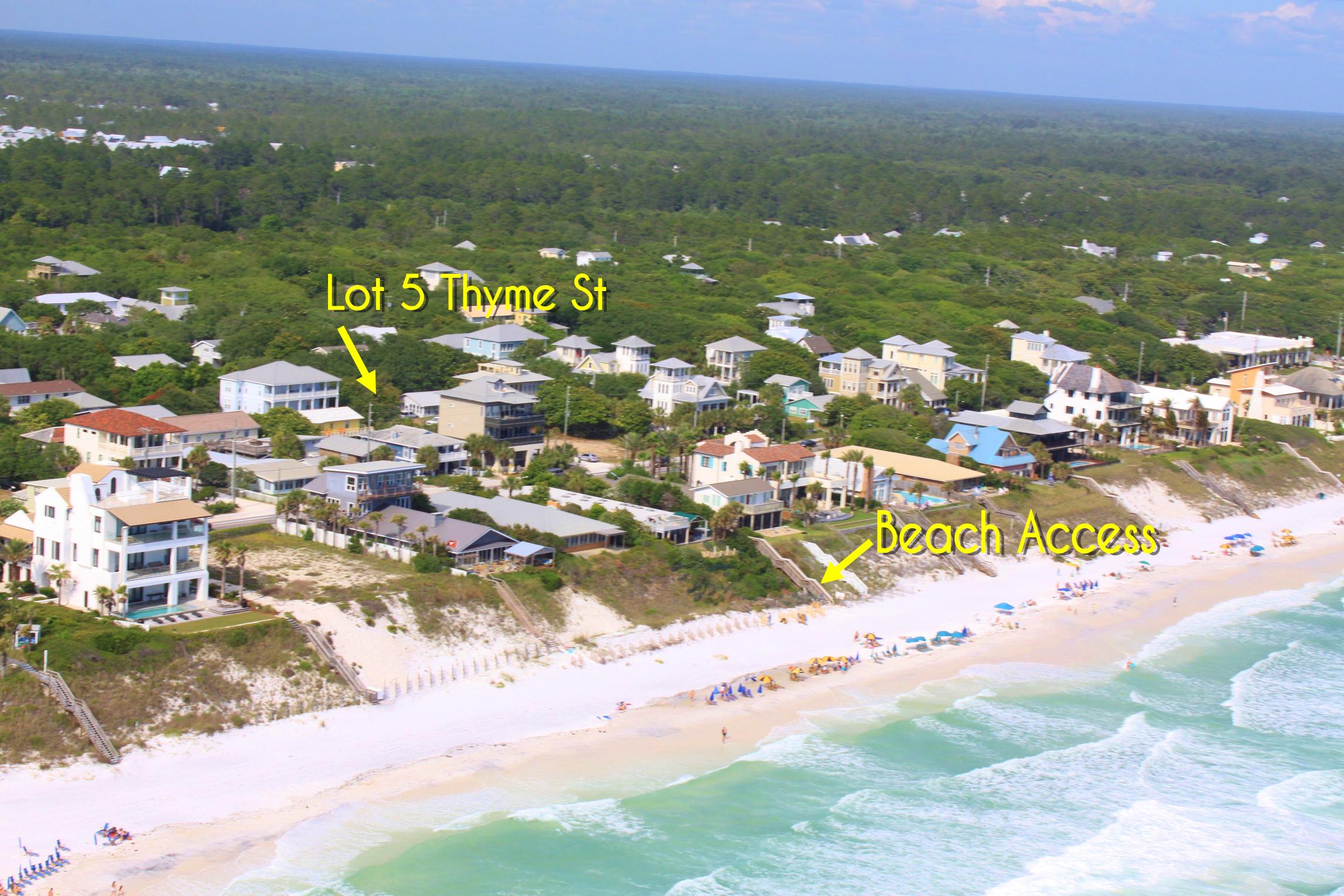 Coveted Old Seagrove Homesite! One block to the beach. Truly reminiscent of Old Florida with sandy and canopied lanes. Just leave your car keys behind and bike to Seaside and the nearby shopping at Watercolor Crossings. Perfect for a rental cottage or your home away from home. No homeowners association, build when you want! ***Buyer is responsible for personally verifying details about this property. Any information contained in this listing is believed to be accurate but is not guaranteed.***