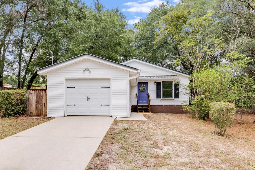 Gorgeous AND affordable!  What more could you ask for? This wonderful 3/2 in Crestview is refreshed and ready for new owners.  New HVAC, New Carpet, New Water Heater, New appliances...the list goes on!  LARGE fenced lot is ready for your family and/or pets. The metal roof has been re-screwed and will last and last!  Located on a cul-de-sac, so no thru-traffic.  Seller is offering to pay towards buyers closing costs.Contact your favorite agent today to see this one!