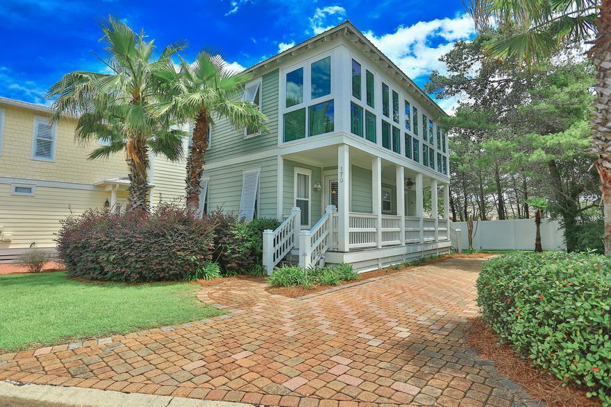 Beautiful 3 bedroom/3-bath beach cottage nestled in the gated community of Emerald Waters in Miramar Beach. This home features upscale light fixtures, granite countertops, beautiful landscaping, closets galore, and a conditioned/ enclosed glass balcony on 2nd floor. Extra parking adjacent to the house is an added bonus. Not only is this home steps from the beach, it is nestled in a convenient location between Destin and Sandestin so nearby attractions are a golf cart or bike ride away. Buyer to verify all room dimensions.