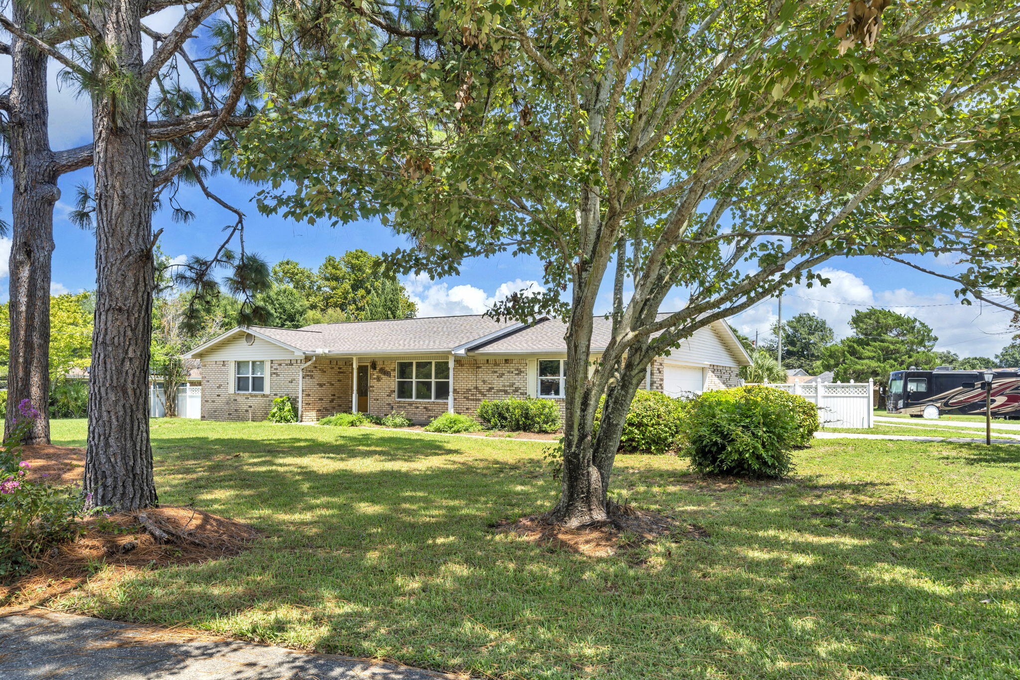 Charming Destin Home on Oversized Corner Lot - Move-In Ready with Major Upgrades!Welcome to your slice of paradise in the heart of Destin! Situated on a spacious corner lot, this well-maintained single-family home offers over 1,800 square feet of living space, featuring 3 large bedrooms and 2 full bathrooms -- perfect for families, first-time buyers, or savvy investors.Enjoy the peace of mind that comes with a brand-new roof, fresh interior paint throughout, a whole-house generator, and a HALO air purification system on the HVAC -- all the heavy lifting has been done for you. Step outside to your private backyard oasis, complete with fruit-bearing trees and plenty of space to entertain or garden. Centrally located with easy access to schools, shopping, dining, and Destin's world-famous beaches, this home checks all the boxes for comfort, convenience, and coastal living in one of Destin's most desirable locations!
