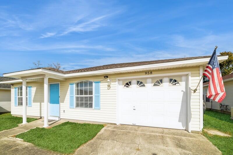 OPEN HOUSE - Saturday Feb. 1 10 AM to 1 PM! Location! Location! Location! Central Fort Walton Beach Home. This adorable home has 1,214 square feet and a heated and cooled 240 square foot garage that can be optional workshop/gym space. Just perfect for a starter home or investment with 3 bedrooms and 2 full baths, kitchen/dining space with cut-through feature and exterior French doors leading out to adorable newly fenced backyard with open patio. Roof replaced on December 26, 2018; brand new HVAC in June 2024.  Seller is open to a VA Assumption with super low interest rate.  No FEE HOA. What HOA?  Hurry this is the best deal in the neighborhood and will not last long! Professional Pictures Coming Soon!