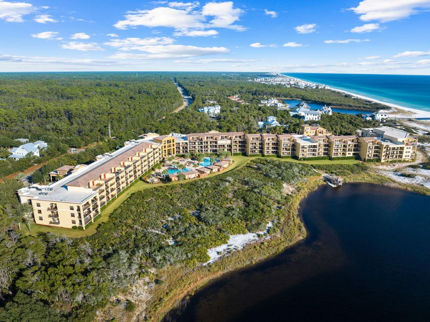 Welcome to The Sanctuary by the Sea!  This stunning Mediterranean style development is nestled on 23 prestine acres with 650 feet of wide and uncrowded beaches with breathtaking views of the Gulf of Mexico and Big Redfish Coastal Dune Lake.  Featuring 2,244 sf of living space with 10' ceilings, 7'' baseboards, 8' doors, wet bar, crown mldg, gas fireplace, tiled balconies and so much more! Enjoy entertaining in the spacious chef's kitchen with large center island, custom cabintry, granite counters and Viking appliances. This home is perfect for primary residence, second home or vacation rental.  You and your family will love the large covered balcony to relax after a long day at the beach or to just watch the fabulous sunsets!