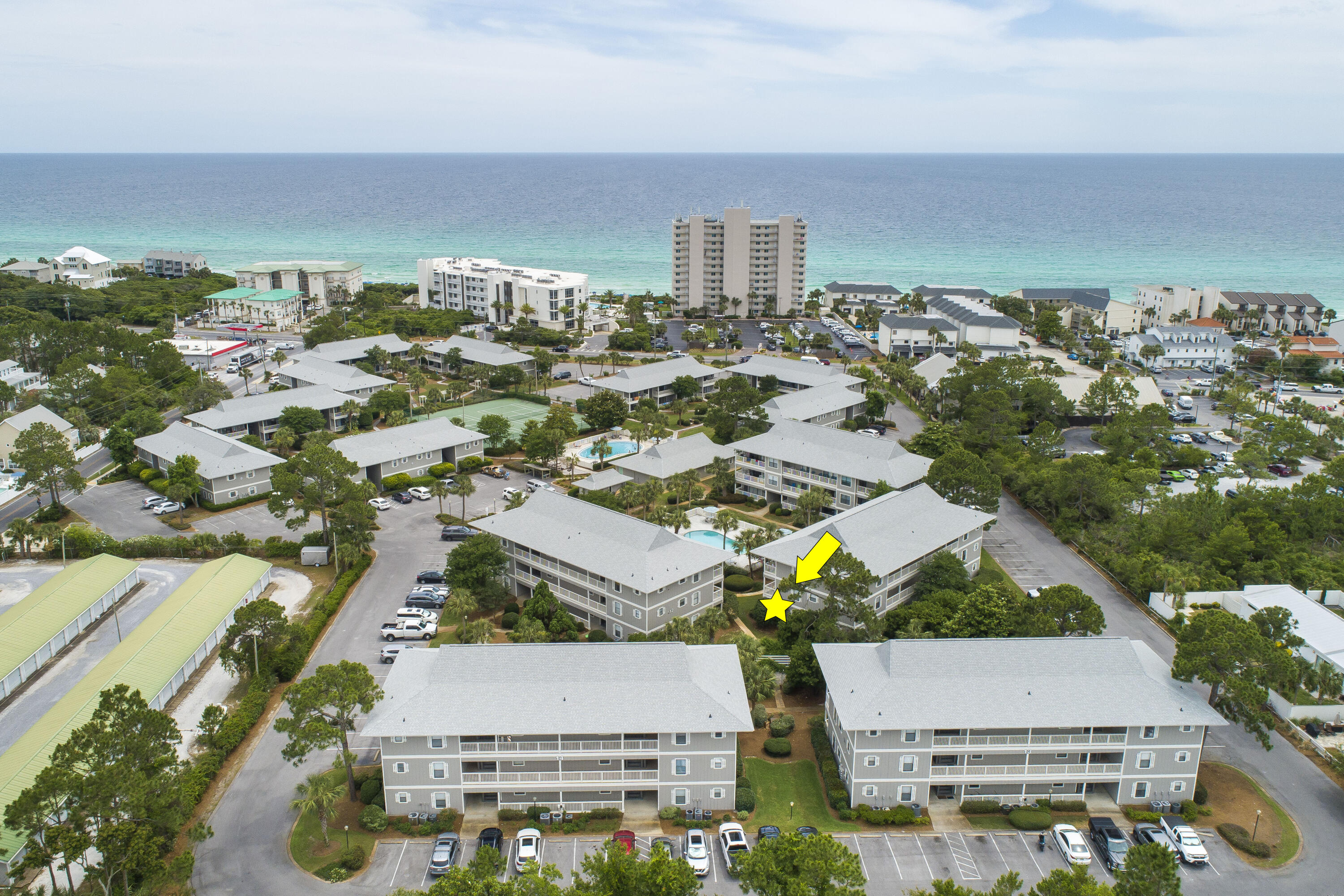 Beachwood Villas is a phenomenal complex in the heart of Seagrove. With only 10 two bedroom units in the complex, they rarely come up for sale. Perfectly situated on the ground floor, so no stairs and overlooking one of the two pools in the complex. The open floor plan, two full bedrooms and bathrooms, and ample patio space make this unit a good fit for long or short term rental, 2nd home use or even a primary residence. Beachwood Villas is located directly across from a public beach access and boasts amenities such as two pools, two tennis courts, a shuffle board court, and meticulously maintained grounds. Come get your slice of heaven and be within walking/biking distance of Seaside, Watercolor and all of the restaurants & shopping Seagrove has to offer.