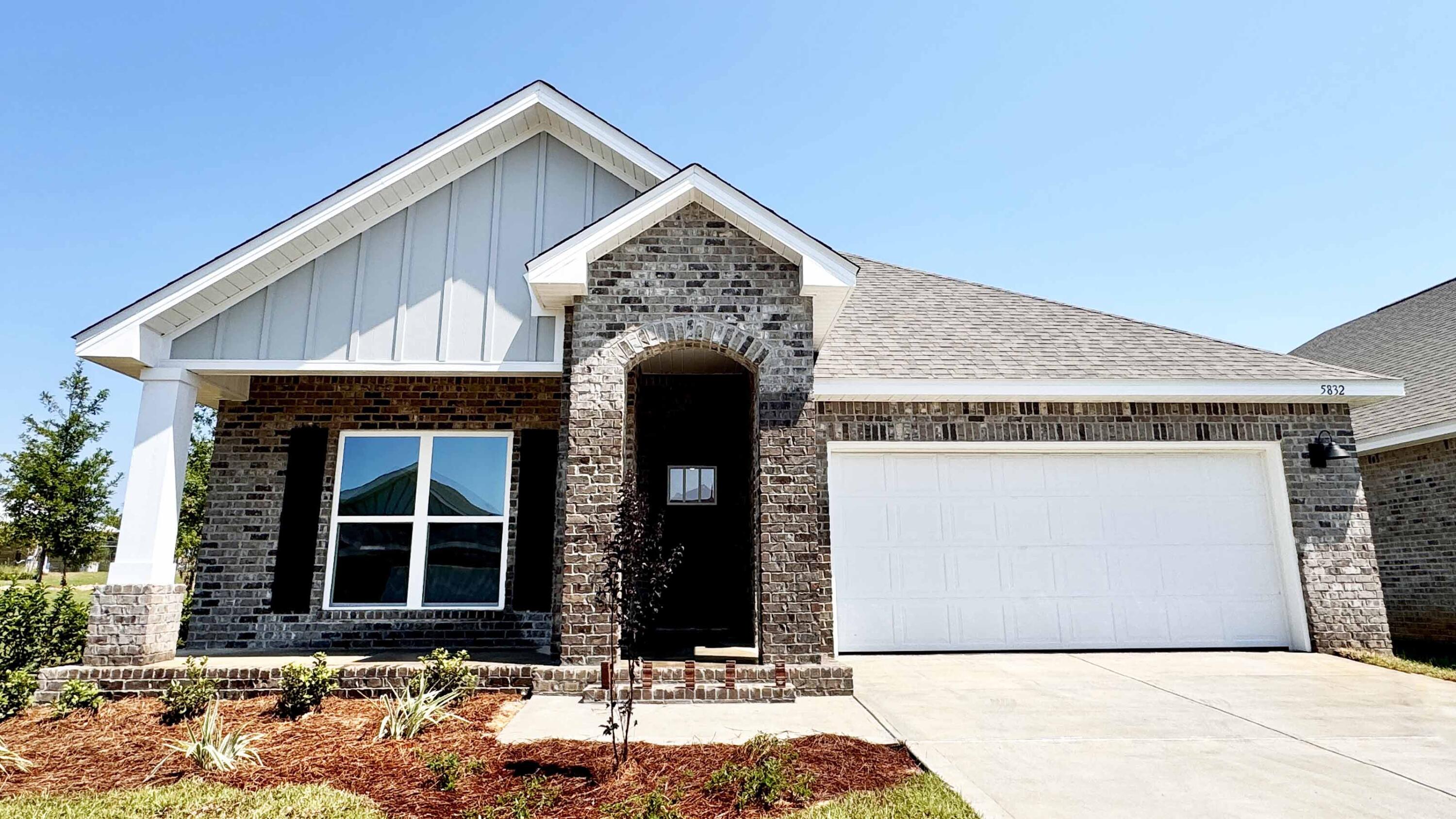 New construction in Marlin Place offers residents: Community pool, pavilion, sanded volleyball court, cornhole area and streetlights. The charming Rhett, one of our most popular & highly desirable Open Designs. 4 beds, 2 baths, covered patio & a 2-car garage. The Smart Home Connect System includes several Smart Home convenient devices. BEAUTIFUL, well-designed kitchen offers gorgeous Quartz countertops, relaxed living with a lg. island bar, quiet dishwasher, all stainless appliances, pantry, & spacious dining area. Bedroom 1 & adjoining bath feature a walk-in closet, Quartz double sink vanity, tub AND separate shower. Striking wood-look flooring throughout & Friese carpet in the bedrooms. Upscale home with great curb appeal. Convenient location. Must see!
