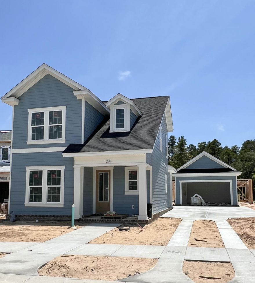 Welcome to Deer Moss Creek's newest neighborhood, Brookfield at Deer Moss Creek Phase 7A!! This neighborhood is strategically planned with each home being built to perfectly suit the lot. The Jasmine Plan, will have 4 bedrooms, 2.5 baths and a 2 car garage. This 2-story home has a large family room leading to the dining area and kitchen. The kitchen's crisp white shaker cabinets, quartz countertops, apron sink, stainless appliances, gas range and the large kitchen island give a clean, modern feel to a home with timeless charm. The primary suite is located on the main floor, featuring a white melamine custom-tailored shelved walk-in closet.Three additional bedrooms and one full bathroom are located on the second floor. LVP flooring runs throughout the home with tile in the wet areas. As part of the master-planned community of Deer Moss Creek, this home offers access to a wealth of amenities, including a community pool, clubhouse, basketball court, playground, gazebos, and scenic walking trails. Estimated completion June 2025