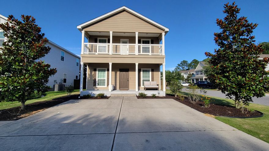 This charming two-story, three-bedroom, two-and-a-half-bathroom home in Santa Rosa Beach is perfect for pet owners. Situated in a central location, it's just a stone's throw away from shops, Publix, South Walton High School, and all the attractions of 30A. Step inside to discover premium wood plank flooring in the living room, seamlessly flowing into the kitchen and dining area. The kitchen boasts ample counter and cabinet space, while the back door leads to a covered patio and fenced backyard, complete with a convenient shed for storage. Upstairs, you'll find the bedrooms and two full bathrooms. The spacious master bedroom features an attached bathroom with dual vanities, a large walk-in closet, and a covered balcony. Additionally, there's a laundry room with washer and dryer connections