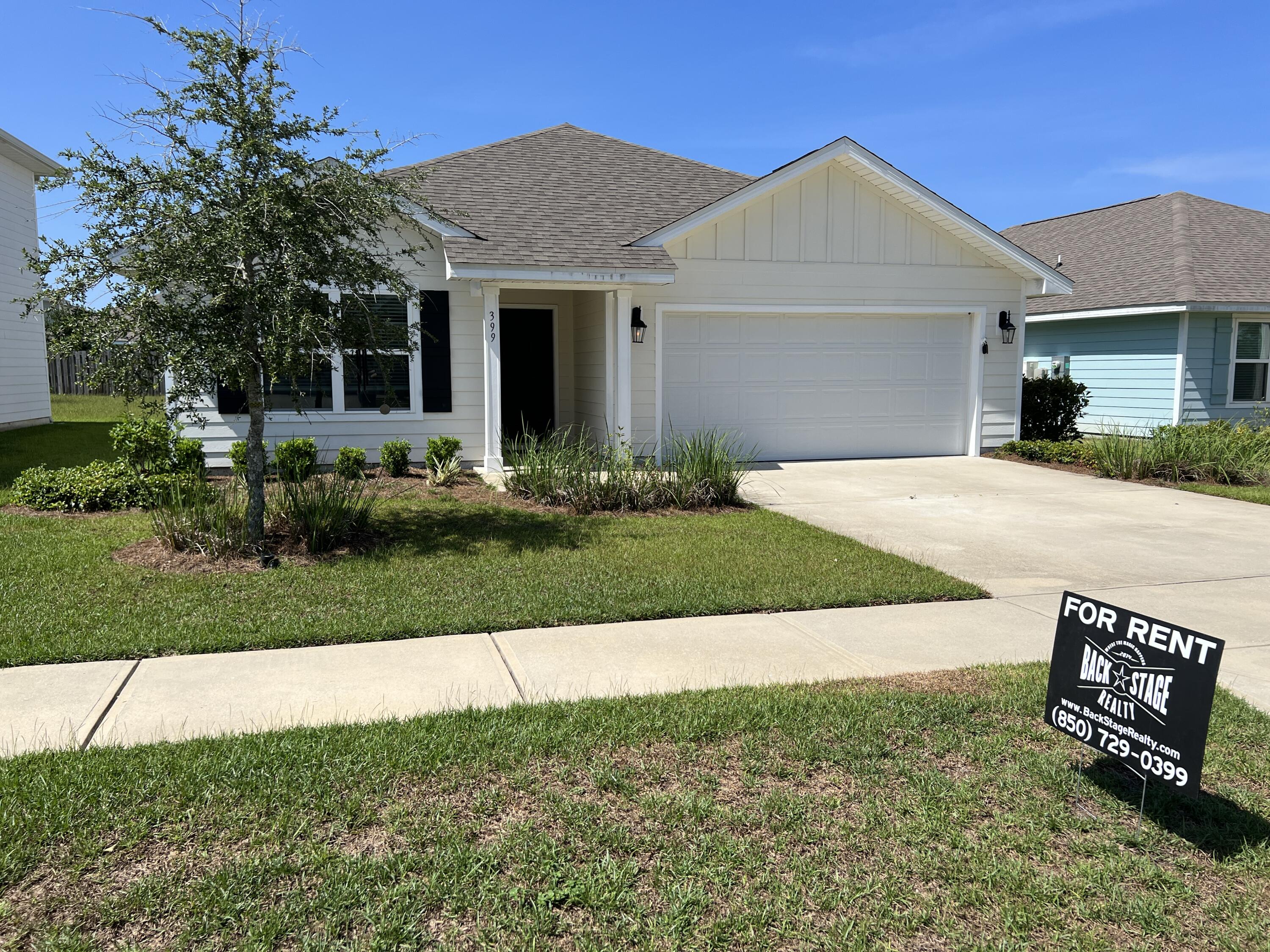 7 Month Lease! Quaint, almost-new 3 bedroom, 2 bath home in The Cottages at Hammock Bay, which features top-notch amenities including multiple resort-quality pools, dog park, walking trails, fitness center, club house, tennis & basketball courts, general store, playgrounds, Bay-front pavilion and dock, RV/Boat storage (separate fee), & more! This open concept home features LVP flooring and neutral paint throughout. It has a split bedroom floorplan, spacious living room, dining area, and open kitchen with island. The kitchen is beautifully equipped with stainless steel appliances and and oversized pantry. The VIP suite features a bathroom complete with double vanity, sep. water closet, soaking tub and sep. shower. Don't miss out on the opportunity to make this house your own! Call 850-729-0399 View rental requirements or apply online at www.RentwithBSR.com
No smoking or vaping. Pets may be allowed with some restriction and a $400 non-refundable pet fee.
FEES: $50 per adult 18+ application fee, Landlord Liability Policy (if proof of Renter's coverage is not provided) $15 mo, Pest Assurance pest control policy $20 mo.