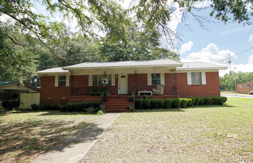 Don't miss out on your opportunity to own this all brick home on a corner lot. 3 bedrooms 1.5 bath with all new carpet in the bedrooms and living areas and freshly painted. Roof and Hot water heater are 2 years old, HVAC was recently serviced and cleaned. Backyard is fenced in with a large shed in the backyard. Front yard has a beautiful front porch perfect for coffees in the morning! Call today to make an appointment to view this beautiful lot and home.Shed in backyard conveys as is