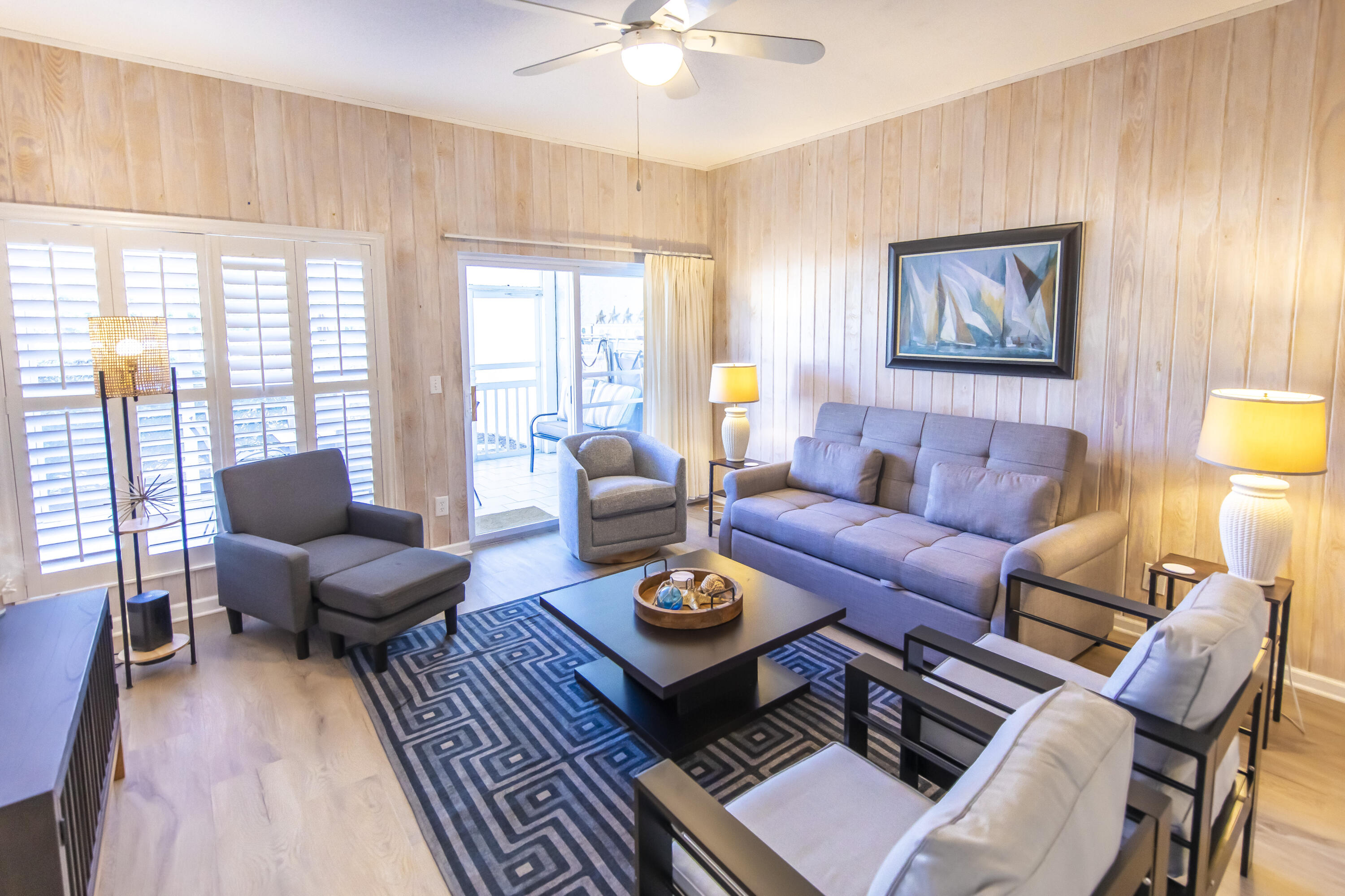 Priced below market value!Palms North, located at a 30A address, is a low-density complex featuring only 16 units and boasting 350 feet of private deeded beach shared with Palms South. The deeded beach access is just steps away. Unit 3A is a first-floor condo that includes 2 bedrooms and 2 full bathrooms. The living room opens up to a screened-in porch, offering a view of the pool and landscaped grounds. This condo comes fully furnished and has a spacious open kitchen with a breakfast bar. The master bedroom is generously sized. Additional amenities include a large community pool, outside storage, grills and plenty of parking space. The location is conveniently situated within an easy bike ride or walk to Gulf Place and several award-winning restaurants!