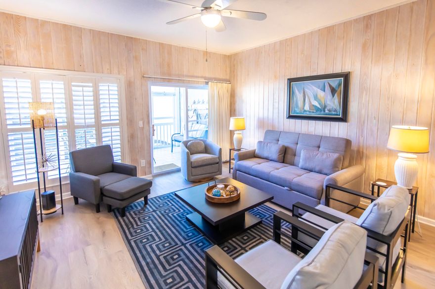 Priced below market value!Palms North, located at a 30A address, is a low-density complex featuring only 16 units and boasting 350 feet of private deeded beach shared with Palms South. The deeded beach access is just steps away. Unit 3A is a first-floor condo that includes 2 bedrooms and 2 full bathrooms. The living room opens up to a screened-in porch, offering a view of the pool and landscaped grounds. This condo comes fully furnished and has a spacious open kitchen with a breakfast bar. The master bedroom is generously sized. Additional amenities include a large community pool, outside storage, grills and plenty of parking space. The location is conveniently situated within an easy bike ride or walk to Gulf Place and several award-winning restaurants!
