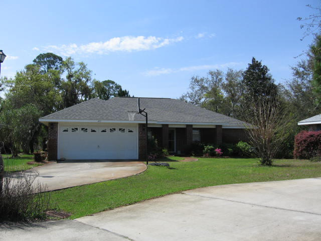 Spacious and recently remodeled 1 story brick home located in the highly sought after Mack Bayou area of Santa Rosa Beach. The home is a 3 bedroom, 2 bath dwelling with an office and dining room. The office can easily be utilized as a 4th bedroom. The home features a split bedroom floor plan with vaulted ceilings, a double garage and a large screened patio fronting a nature preserve. The Master Bedroom features 2 separate walk-in closets. The Master Bath has a separate double vanity and large walk-in shower. Mack Bayou Pointe also includes a community pool. Beautiful granite tops throughout and large privacy fenced back yard complete the package. Available July 1st. Pets possible on case by case basis.