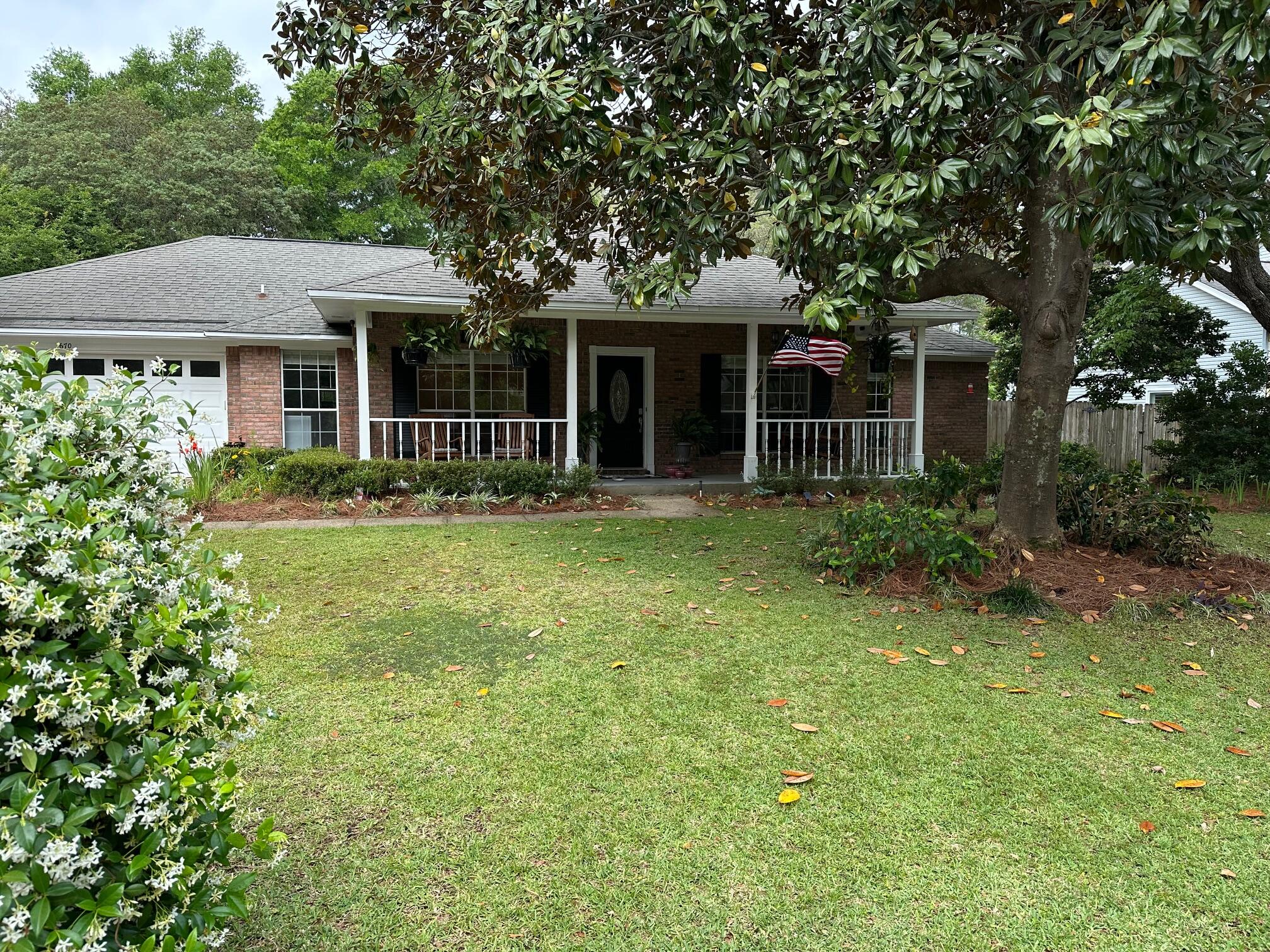 Now is your chance to live in Bluewater Bay's popular Parkwood Estates. This gated neighborhood offers privacy and a lovely community environment. New interior paint and LVP flooring in the bedrooms. The large family room has a gas fireplace and built in bookcases to showcase your library and provide a place to relax with the family, while the split bedroom floor plan gives you plenty of privacy. There is 3 bedrooms and a flex/office space for all your needs. The primary bedroom boasts a spacious garden tub, 2 vanities, separate water closet, and large clothes closet. The home backs up to Fred Gannon Rocky Bayou State Park, giving the backyard a very natural feel with a brand new fence. Enjoy your large covered front porch on the warm summer days. Pets allowed, Call Tiffani 850-797-0681.