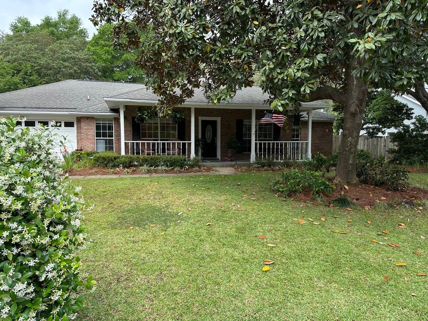 Now is your chance to live in Bluewater Bay's popular Parkwood Estates. This gated neighborhood offers privacy and a lovely community environment. New interior paint and LVP flooring in the bedrooms. The large family room has a gas fireplace and built in bookcases to showcase your library and provide a place to relax with the family, while the split bedroom floor plan gives you plenty of privacy. There is 3 bedrooms and a flex/office space for all your needs. The primary bedroom boasts a spacious garden tub, 2 vanities, separate water closet, and large clothes closet. The home backs up to Fred Gannon Rocky Bayou State Park, giving the backyard a very natural feel with a brand new fence. Enjoy your large covered front porch on the warm summer days. Pets allowed, Call Tiffani 850-797-0681.
