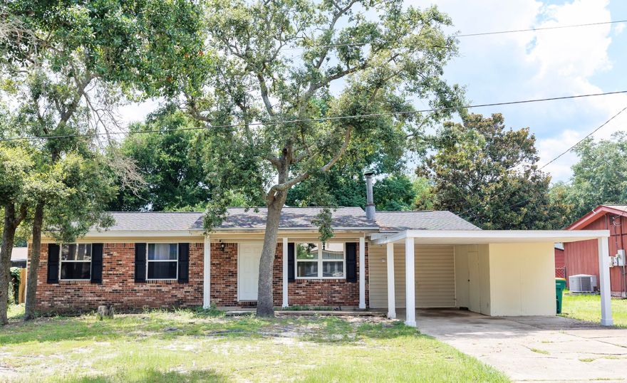IMPROVEMENTS COMPLETED!!! NEW FULL BATHROOM AND WALK-IN CLOSET IN MASTER BEDROOM! FAMILY ROOM CONVERTED TO A 4TH BEDROOM. FULLY REMODELED KITCHEN. Charming 4 bedrooms 2 full bath home in the heart of Shalimar! Located within an easy commute to Eglin AFB, Hurlburt field, hospitals, shopping, and the White Sand Beaches of the Emerald Coast.This recently renovated home features a newer Roof and Hot Water Heater that were installed in 2022 and has so much to offer including a large fenced in backyard where you can have your own pool if desired. Brand new storage/shed with electric power.You can make this your primary, vacation home, or add it to your portfolio of rental producing income properties.