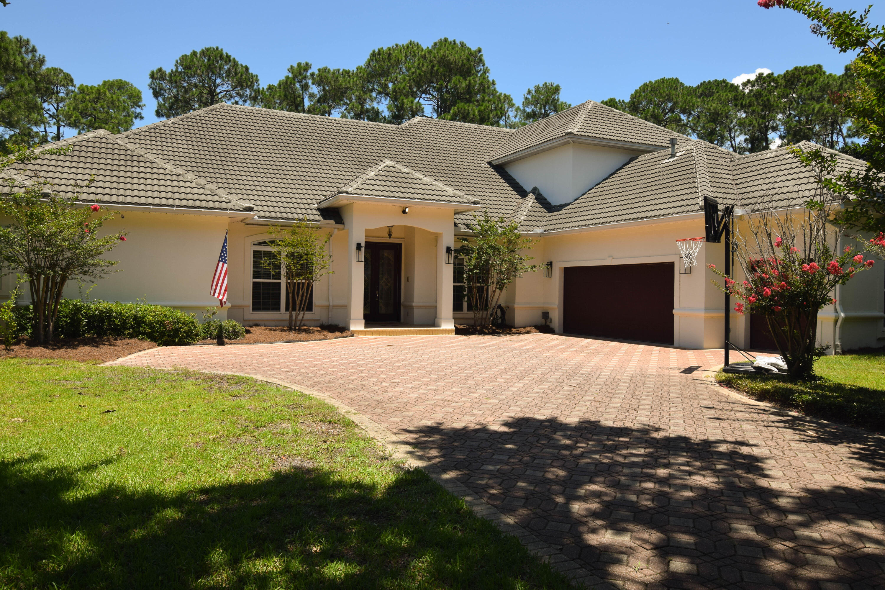 Welcome to 432 Admiral Court, a spacious and beautifully maintained home offering the space you've been searching for but can rarely find in this price range. Sprawling home with five legitimate bedrooms, a dedicated office space and exercise room are extremely rare in Destin, making this property ideal for larger families, multi-generational living, or anyone needing flexible space for home offices or guests.Step inside to discover a bright, open-concept floor plan with soaring ceilings and an abundance of natural light. The kitchen features granite countertops, stainless steel appliances, and a large center island perfect for entertaining. Flowing seamlessly from the kitchen is a generous living area and dining space, all designed for easy Florida living. The laundry room boasts dual washers and dryers, with sink and plenty of added space.
The primary suite is a private retreat, complete with a spa-like bath, dual walk-in closet, and peaceful views. Four additional bedrooms offer versatility, privacy, and ample closet space , a true luxury in this market.
The upstairs features two oversized bedrooms, large gathering room with built in cabinetry and entertaining area. Two large walk in attics are perfect for storage with easy access year round.
Outside, enjoy your professionally landscaped yard, a covered patio, pool with heater for relaxing evenings, and the friendly feel of a cul-de-sac street. Regatta Bay is a serene, gated community that seamlessly blends golf and boating, offering a lifestyle that is truly unparalleled! The essence of the Regatta Bay Lifestyle revolves around convenience, allowing residents to easily access numerous enjoyable destinations within minutes via golf cart, including the beach! Within the community, residents can indulge in golf, swimming, tennis, pickleball, parks, playgrounds, the Regatta Bay Clubhouse, Legendary Marine, and Legendary Yacht Club. Furthermore, Regatta Bay features a private road that leads directly to the Destin Commons, where an array of popular retail stores for both men and women awaits, alongside a diverse selection of restaurants, Whole Foods, Bass Pro, Lowes, an AMC movie theater, and Uncle Buck's Bowling-all easily reachable by golf cart. Regatta Bay is centrally located offering easy access to the airport and only a few miles from Northwest Florida's finest hospital.