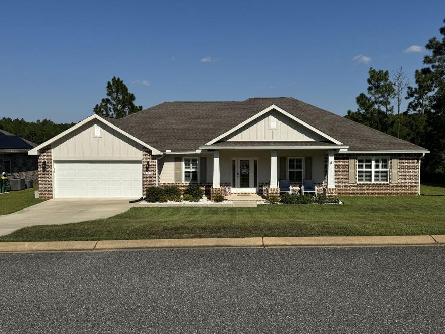 Stunning 2023 Brick Home in Sought-After Nature Lake Community.Welcome to this beautifully upgraded, move-in ready home nestled in the quiet and desirable Nature Lake community. Built in 2023, this spacious all-brick ranch single-family home offers the perfect blend of modern comfort, elegant design, and serene lake views.Step inside to an open-concept layout with 10-foot ceilings, expansive living spaces, and large bedrooms designed for relaxation and functionality. The sun-drenched oversized breakfast room provides stunning morning light and peaceful views of the lake--perfect for starting your day.The gourmet kitchen is a chef's dream, featuring an oversized island, granite countertops, stylish tile backsplash, and top-of-the-line stainless steel LG appliances.